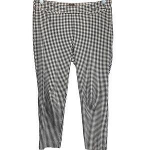 Talbots Chatham Gingham Check Pants Size 10 Ankle Cropped Tapered‎ Stretch
